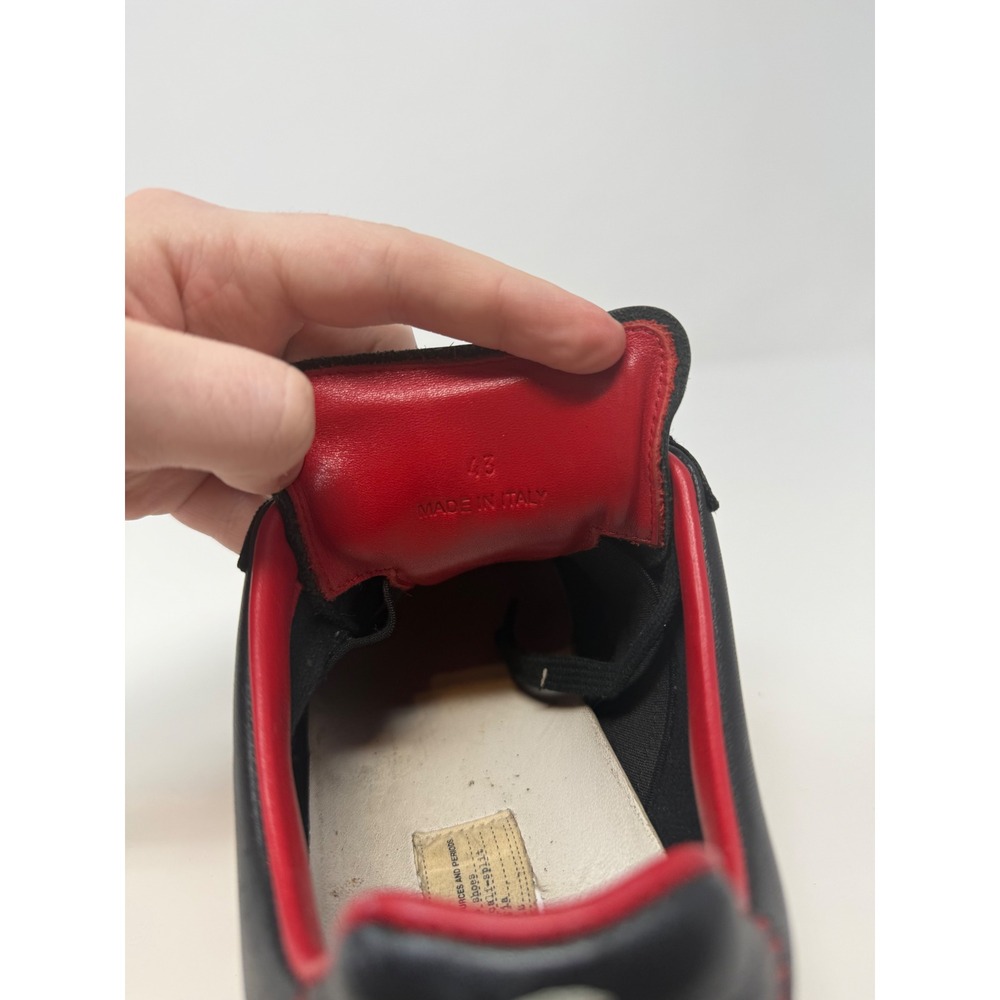 Maison Margiela Replica GAT Leather Sneaker Black Red Size 10 US 43 EU - Picture 7 of 9